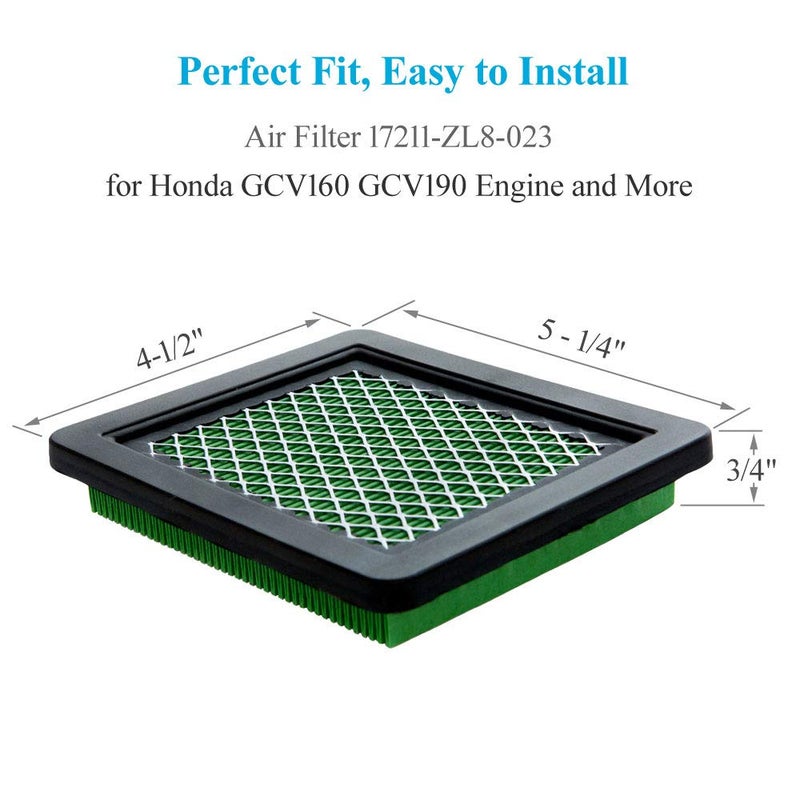 HEYZLASS 5Pack 17211-zl8-023 Air Filter, Compatible with Honda gc160 gcv160 gc190 gcv190 Engine Element and More, Lawn Mower Air Cleaner - Image 4